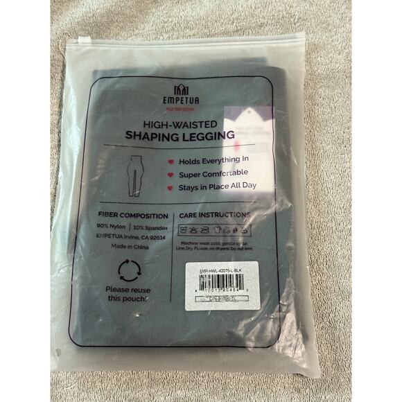 Empetua High Waisted Shaping Full Length Leggings Various Sizes Black NEW Women - Picture 5 of 8